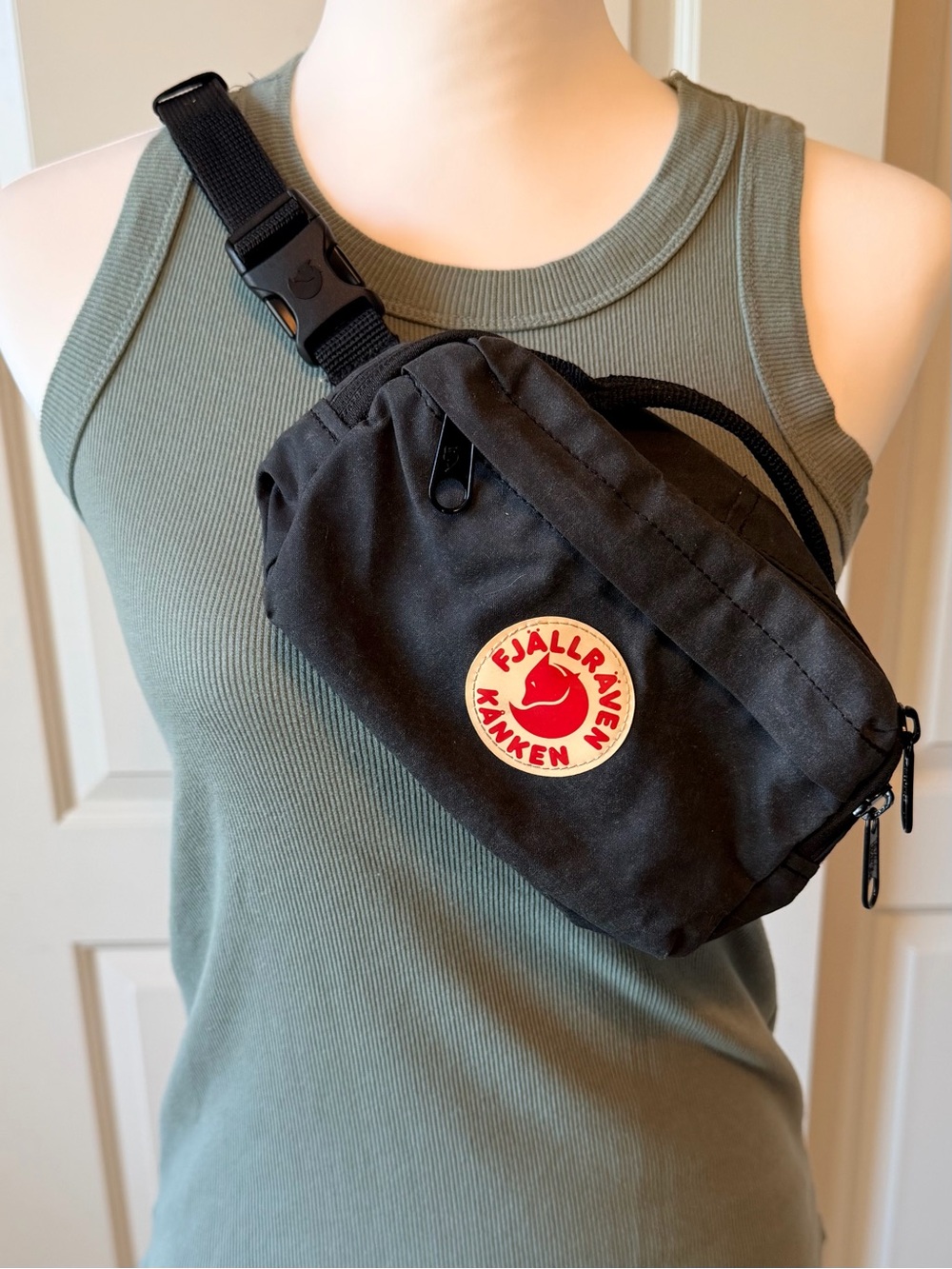 Fjallraven Kanken Black Crossbody Hip Pack